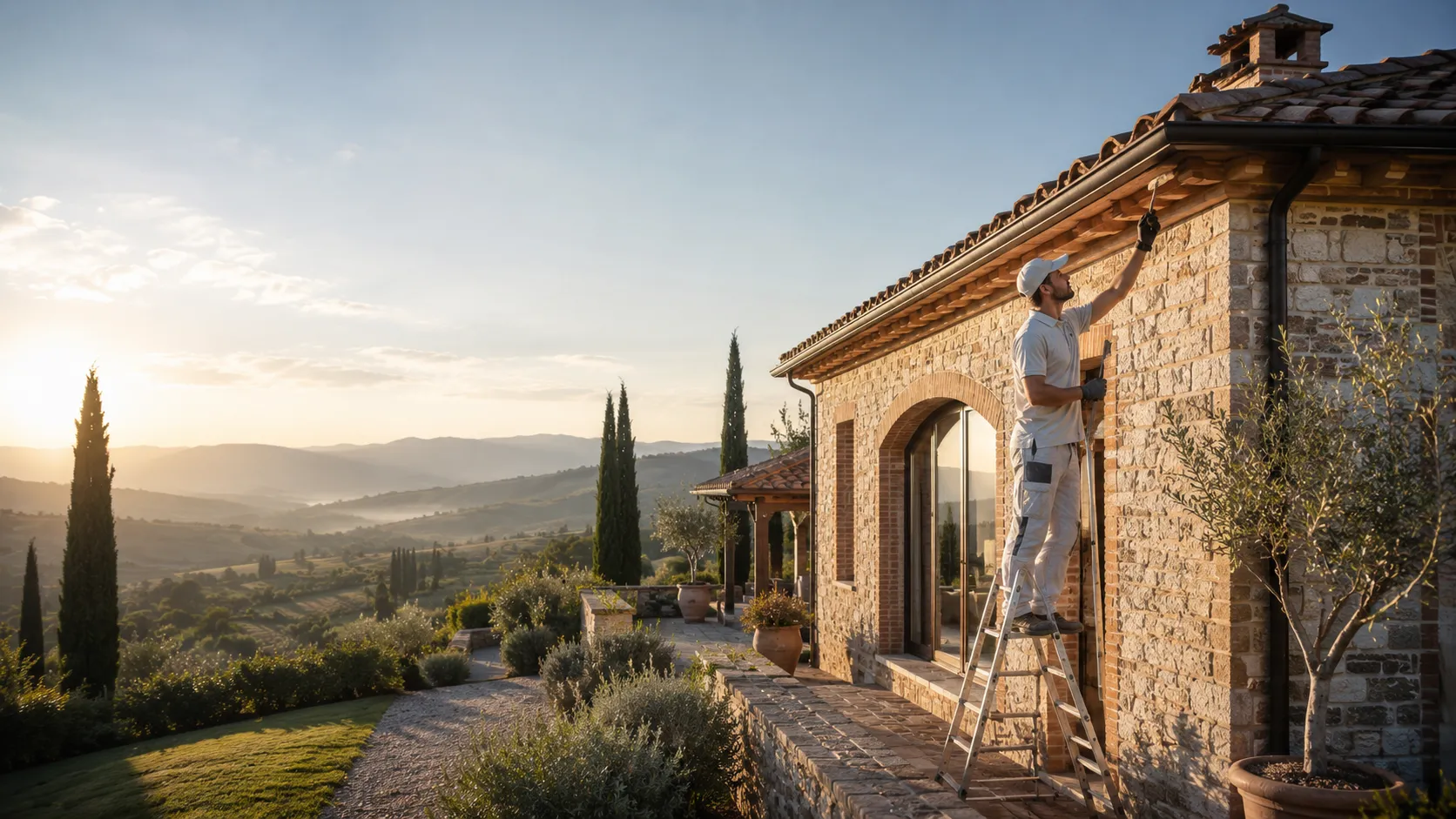 Protezione degli edifici per facciate e pavimenti in pietra naturale in Toscana